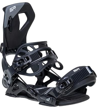 SP Core Automatic Snowboard Bindung Typ Flow Snow Bindung Größe S M L XL für Damen und Herren Farbe Schwarz Freestyle und Freeride Step on (L 43-45 EU) Step on