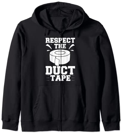 Duct Tape Roll Duck Taping Crafts Gaffa Tape Zip Hoodie