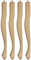 nexxoo Moebelfusse Holz 4 x 470 mm Möbelfüße Tischbeine Holz Möbelfuß Schrankfüße Schrankfuß BUCHEN Holz für Antiquitäten Klassisch Glamour