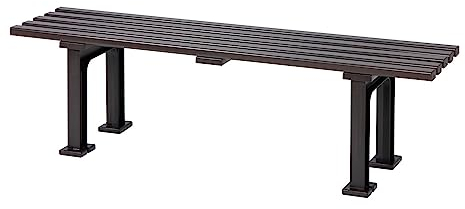 PROREGAL Gartenbank Kuba | 3-Sitzer | Braun | HxBxT 42x150x37cm | Witterungs- & UV-beständiger Kunststoff | Parkbank Sitzbank Außenbereich Garten Balkon Terrasse