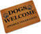 Door Mat Dogs Welcome People Tolerated Washable Indoor/Outdoor Low Profile Doormat Entrance Rug Rectangular Door Mat 24X16 Inch