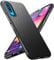 Handyhülle für Samsung Galaxy A50 Hülle mit Schutzfolie, Stoßfest Bumper Kratzfestigkeit rutschfest Schutzhülle Galaxy A50 Schwer Silikon Armor für Samsung A50 Case Cover Tasche (Schwarz)