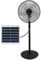 ABRILA - Ventilador de Pie Solar DC RIALTO | Color Negro con cinco Aspas | 3 Velocidades Ajustables | Incluye un Panel Solar | Equipado con Puerto USB y Mando a Distancia | Cabezal 2 Funciones