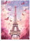 SHYAMIC Rose Art Décoration Murale Toile, Arbre rose Tour Eiffel Tableau Affiche Murale ImpriméS D'Art Pour Salle De Bain Chambre à Coucher -20x30cm Sans cadre