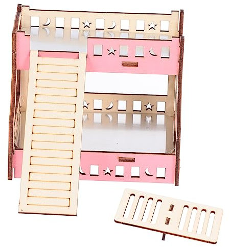 Housoutil Entertaining Hamster Cooling Bed House Climbing Ladder Seesaw for Pet Toys