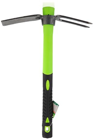 A2ZWORLD Zappa a 2 Punte da Giardino, Manico Antiscivolo, Attrezzi da Giardinaggio Manuale Multiuso, Strumento di Trapianto di Orto Domestico (Zappa Forca a 2 Denti)