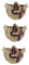 HEMOTON Demi Masque Horreur 3 Pièces De Crâne Effrayant Masques Crâne Demi Visage Masques De Mascarade Dhalloween Bal De Garde De Tête Cs M05 Demi Masque Zombie