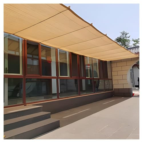 exproyzk Einziehbarer Wellen-Sonnenschutz wasserdichtes Vordach Pergola Abdeckung Schattensegel Markise für Patio Veranda Garten Hof Deck (Farbe : Sand, Größe : 1.2x5m)