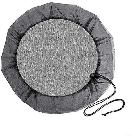 Regeneimernetz mit Kordel, 50 cm, Regentonne, Netzabdeckung, verstellbarer Regentonne, Schutzdeckel, Regeneimer, Wassereimer, Schutzdeckel