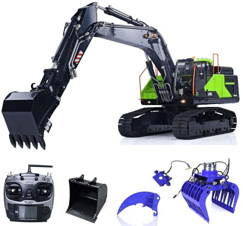 Pelle Rc Hydraulique Complètement Métallique 1/14 Ec380 Télécommandée Assemblée Peinte Pelle Véhicules de Chantier hydrauliques RC