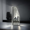 Luverre Tisch-Lampe | LED-Leuchte | Glas-Leuchte mit Gravur für Nachttisch, Kommode, Wohnzimmer (Stonehenge, Segel | anthrazit)