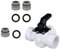 JISADER Vanne de dérivation 3 voies, adaptateur 32mm, robuste, professionnel 4517, 1.5 pouces, remplacement pour environ Groud, piscine, étang de jardin, Blanc