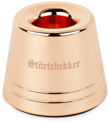 Störtebekker® Premium shaving stand 'Hamburg' - Stainless steel in rose-gold - fits for (Störtebekker) safety razors 'Hamburg' - Shaving Set shaving accessories - non-slip base solid stand - 125gr