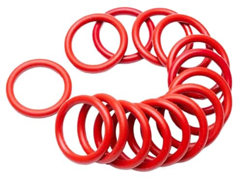 5 Stück Rot O-Ring-Dichtungen, 120mm x 130mm x 5mm, 5mm Drahtdurchmesser, 120mm ID, 130mm AD, Metrische Dichtungsscheibe