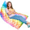 Byzesty Sitzsack-Stuhlbezug, Sitzsack Kinder Kuscheltier Aufbewahrung Stofftier Sitzsack Bezug Sitzsäcke für Kinder Sitzsack Kinderzimmer Kindercouch (Meerjungfrau 2)