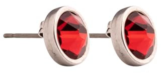 QOSS Ohrringe BO SWAROVSKI rund rot