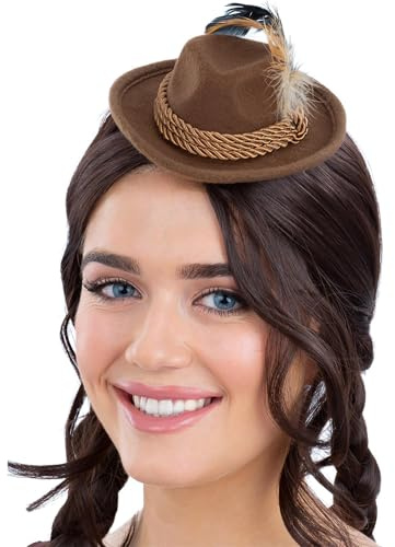 Mini Bavarian Trenker Hat, Brown