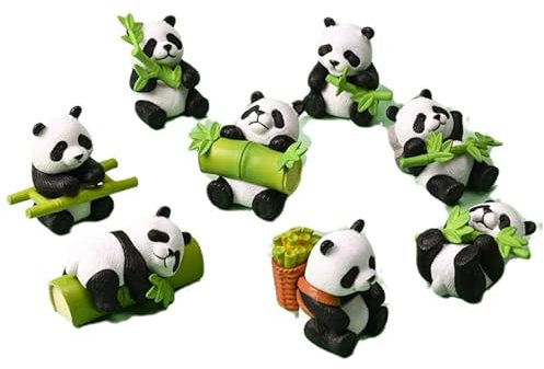 Panda-Magnete für Spind, 8 x Tierfoto, Feste Magnete, dekorative Kühlschrankmagnete, Tiere, Dekoration für Zuhause, Whiteboard, Küche