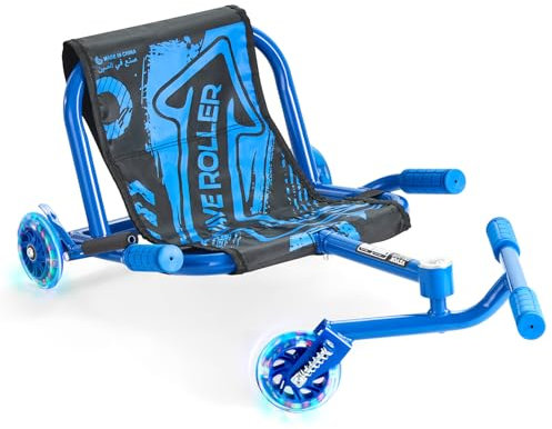 VEVOR Ride-on Scooter, 132 lbs Load Capacity, Swing Side-to-Side for Amazing Ride, Powered by Zig-Zag Motion, Drifts on Any Hard Surface, Ages 4+, Blue