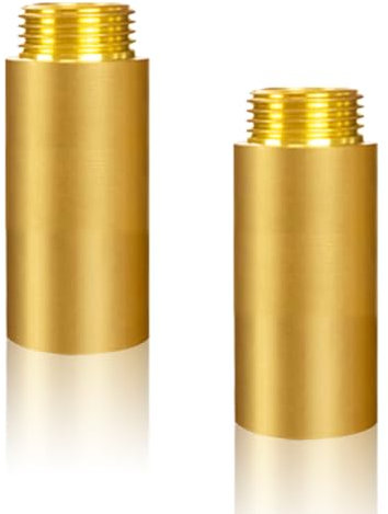 2 Stück Messing Hahnverlängerung 3/4 Zoll x 30 mm, DN20 Gewindeverlängerung, 3/4 IG x 3/4 AG, 30MM Messing Verlängerung Fitting, Anschluß Verlängerung für Trinkwasser und Heizung Installation