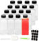 BiBOTLSFLY 350ml 16 Pack Plastic Juice Bottles with Black Lids, Reusable Bulk Beverage Containers for Storing Juices, Milk, Smoothie and Other Homemade Beverages