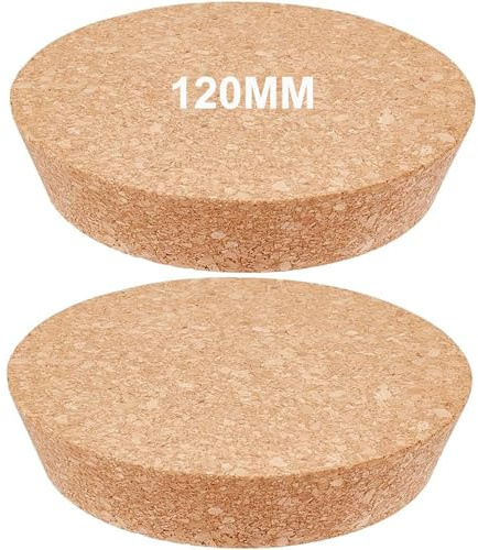 Bhina Pack of 2 120 mm Large Corks Conical Cork Stoppers Made of Wood Natural Softwood Corks Replacement Corks Round Cork Stopper for Wines, Decorative Bottles, Glasses, Art, DIY Crafts (12 cm)