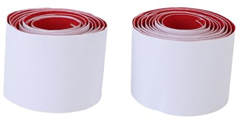 NOENNULL 2 PCS Heavy Duty Dust Barrier Zipper,Double Sided Self Adhesive Zipper for Greenhouse Plastic Sheeting, Dust Proof Door Cover (Red)