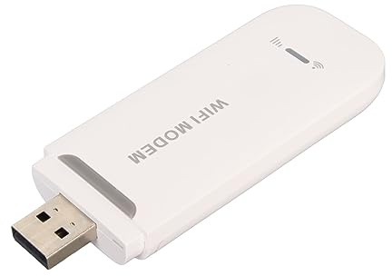 KIMISS 4G LTE USB WiFi -Modem, Tragbarer 4G WiFi -Router für Heimreise, 150 Mbit/S Hochgeschwindigkeits Micro SIM Kartensteckplatz, Unterstützt Bis zu 10 Benutzer (White)