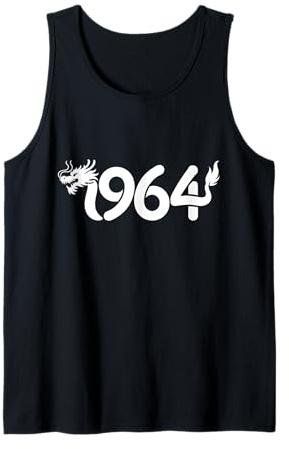 1964 Drache – Chinesisches Sternzeichen Jahr, personalisierte Wortkunst Tank Top