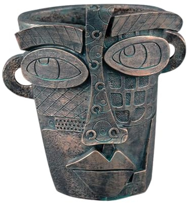Djowyh Cache-Pot Visage Abstrait | Planteur en Résine Pots de Tête Abstraits | Décoration Colorée pour Intérieur Salon Balcon Bureau Maison