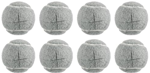 QUARKZMAN Balles De Tennis Precoupées pour Déambulateur, 8Pcs - Balles De Tennis pour Chaises, Protège-Pieds De Table De Tennis, Patins en Feutre pour Meubles Protection De Sol (Gris)