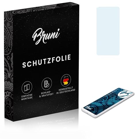 Bruni Película Protectora compatible con Xiaomi Mi Mix 2s Protector Película, claro Lámina Protectora (2X)