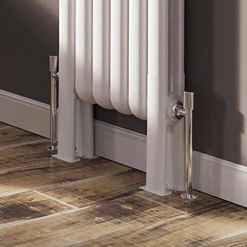The Bath People 24547 Edworth Traditional Column Radiator Pair Feet-White