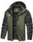 TACVASEN Herren Wasserdicht Winter Skijacke Warme Snowboardjacke Outdoorjacke Gefüttert Winterjacke (XXL, Armeegrün)