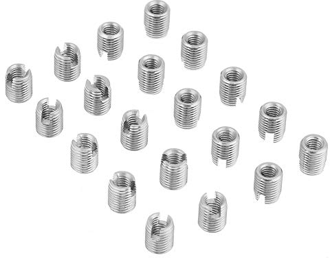 FTVOGUE 20 Stück selbstschneidende Schraubengewinde-Einsatz aus Metall, M4 x 8 mm