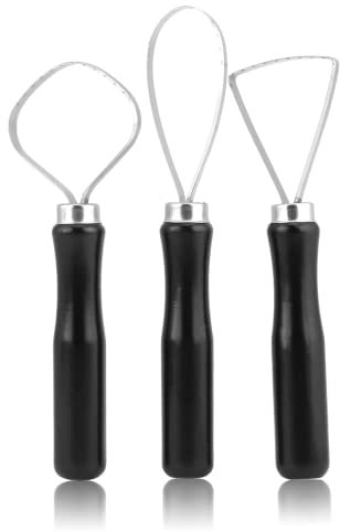 Pottery Clay Sculpture Big Loop Tool(3pcs),Steel Flat Wire,for Carving Model Tools of Clay Sculpture
