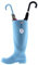 CERÁMICA RAMBLEÑA | Paraplustern Amazon | Originaler Paraplustern | Keramik-Paraplustern | Blauer Stiefel-Paraplustern Modell 04 | 30x14x46 cm
