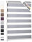 Blumtal Doppelrollo 60 x 155-195cm - Klemmfix Rollo, Rollos für Fenster ohne Bohren, Klemmrollo für Fenster & Türen, Seitenzugrollo, Hellgrau