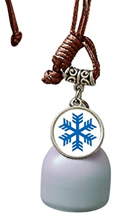Windspiel / Windspiel mit Schneeflocken-Motiv, für den Winter, zum Aufhängen, Blau