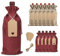 Sacchetti di Vino di tela da Imballaggio, 12 borse per vino in juta con coulisse, Borsa per vino in tela riutilizzabili con etichetta e corda di iuta, regalo celebrativo e decorazione per feste