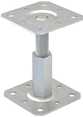 Fence Posts Repair Support Brackets Adjustable Heavy Duty Bolt Down Galvanised Metal for Fence, Decking