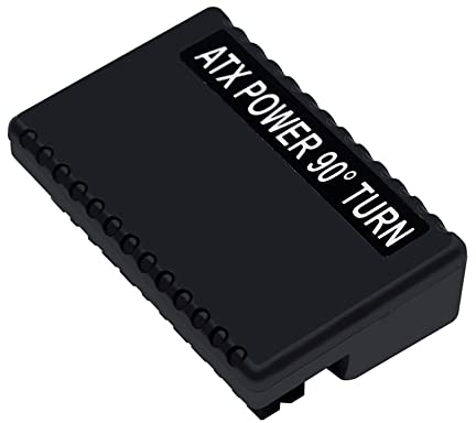 NFHK Overmold ATX 24-polige Buchse auf 24-poligen Stecker, 90-Grad-Netzadapter, Mainboard, Motherboard für Desktops, PC-Versorgung