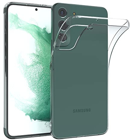 EAZY CASE Hülle kompatibel mit Samsung Galaxy S22 Plus 5G Schutzhülle Silikon, Ultra dünn, Slimcover, Handyhülle, Silikonhülle, Backcover, Durchsichtig, Klar Transparent
