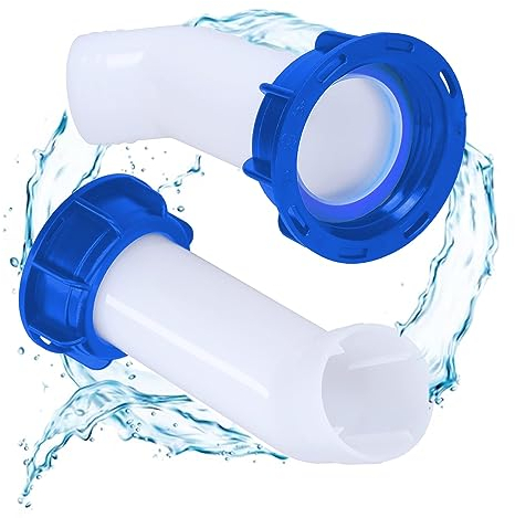 Wessper 2 pezzi Raccordo di scarico per Cassetta 1000 litri IBC, Copertura di Scarico | Adattatore Universale per Serbatoio Dell'acqua, Serbatoio dell'acqua, Filettatura Interna per Serbatoio–S60x6