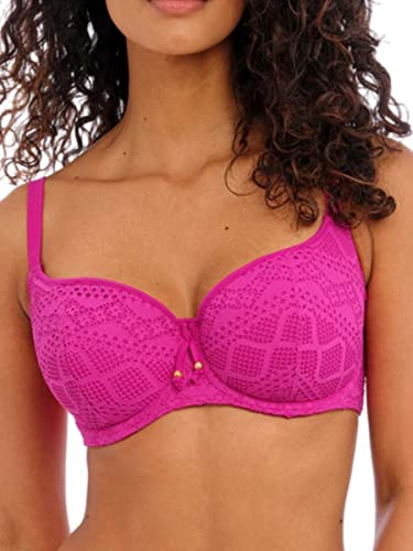 Freya Swim Sundance – Badeanzugoberteil aus Netzgewebe mit Haken und Bügeln, orchidee, 65D
