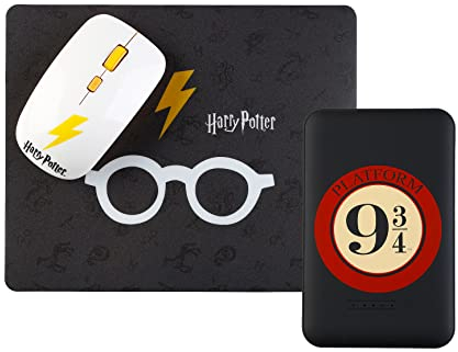 Pack Ratón + Alfombrilla Harry Potter + Wireless Powerbank 5.000 mAh Andén