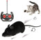 DesignBox Remote Control Mouse Toy, Wireless Control Realistic Rat Scary RC Mice Toy For Cat Kitten Dog Pet Novelty Gift Trick Bugs, Kids Children Halloween Christmas Birthday Present (Dark Black)