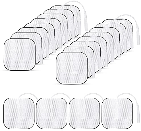 TENS Elektroden Pads, Tens Gerät Schmerztherapie selbstklebende wiederverwendbare für TENS Akupunktur Digita Therapie Maschinen Massagegerät Tensgeräte Reizstromgerät 4 cm