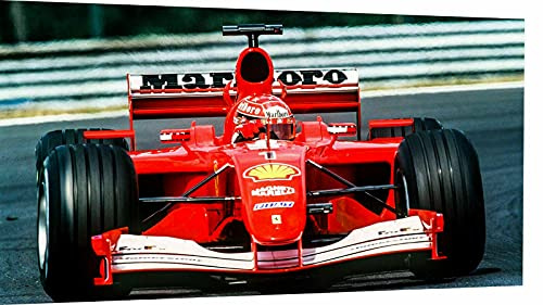 Magic Canvas Art - Bilder Formel 1 F1 Ferrari Leinwandbild 1- teilig Hochwertiger Kunstdruck Wandbilder – A3346, Größe: 80 x 40 cm