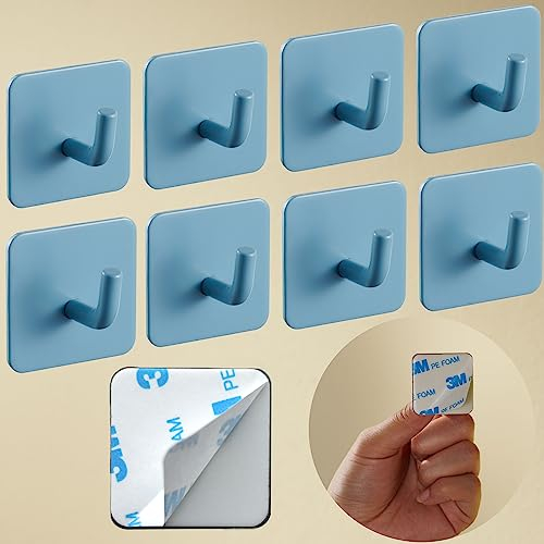 DEKAZIA 8 Kleiderhaken Kinder blau | Garderobenhaken Kinder Kindergarderobe Haken Kindergarderobe Haken Wandhaken Kinder Kleiderhaken Kinderzimmer Klebehaken Kinder Haken Garderobe, (KRH37-mix)